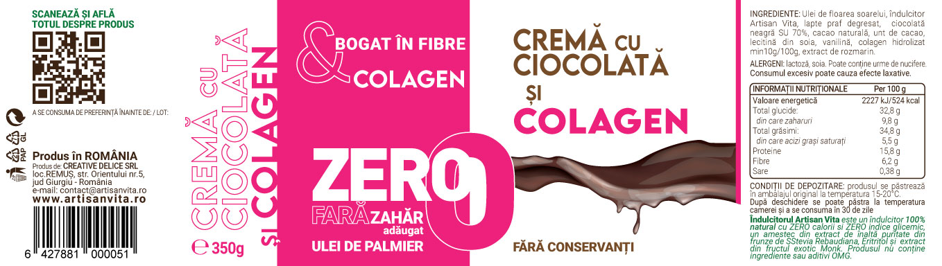 Cremă cu Ciocolată și Colagen - imagine 3